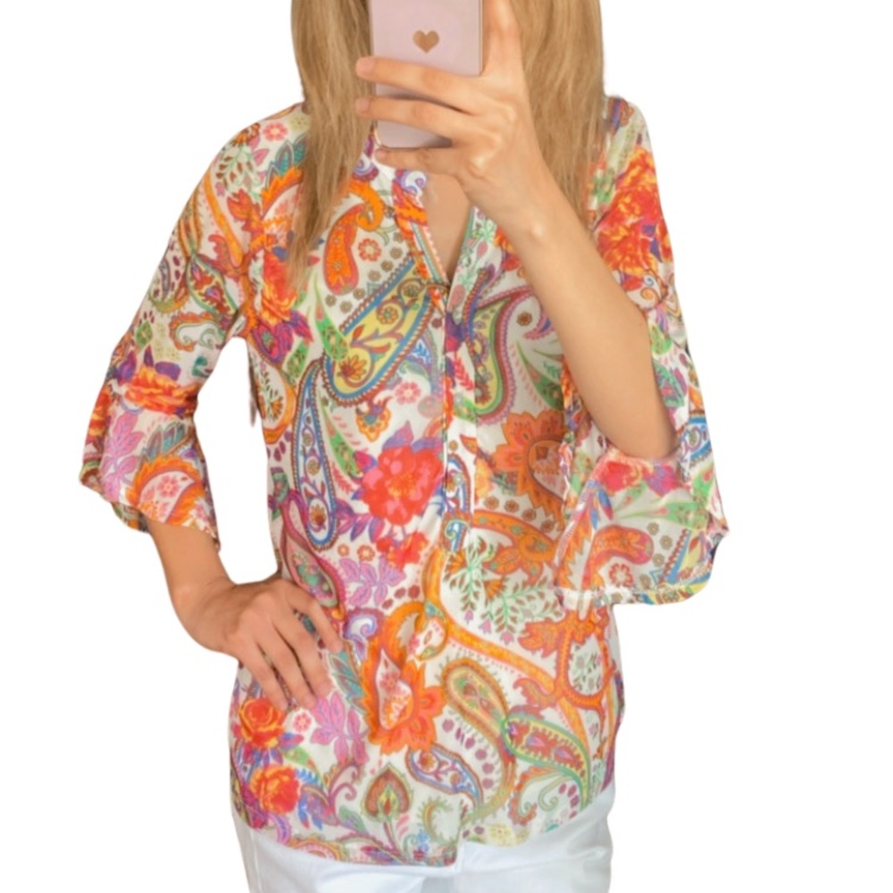 Paisley Floral Blouse Size S